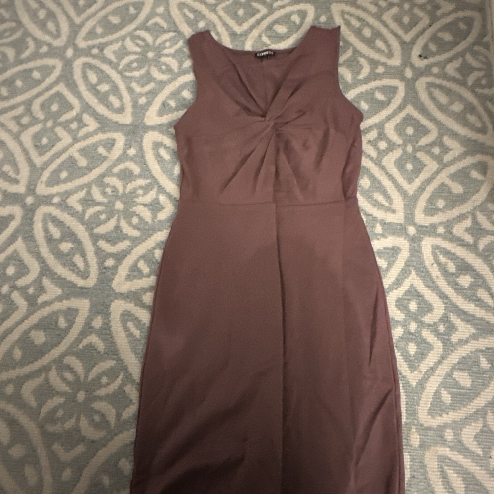 Express Women's Twist‎ Front Sleeveless Dress Plum Mauve Summer Size S